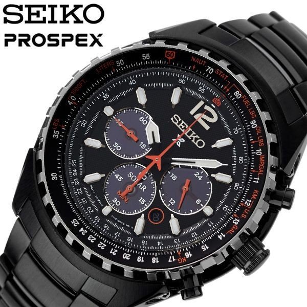 セイコー 腕時計 SEIKO 時計 プロスペックス PROSPEX メンズ ブラック SSC263P1｜hstyle