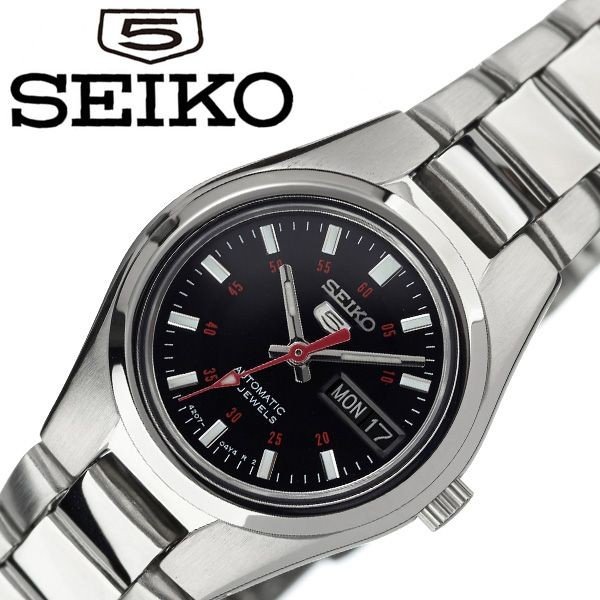 セイコー 腕時計 SEIKO 時計 セイコーファイブ SEIKO5 レディース 腕時計 ブラック S ...