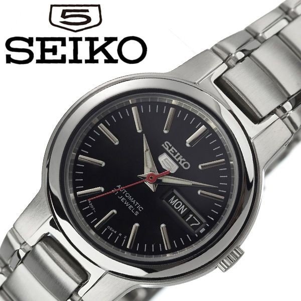 セイコー 腕時計 SEIKO 時計 セイコーファイブ SEIKO5 レディース 腕時計 ブラック S ...