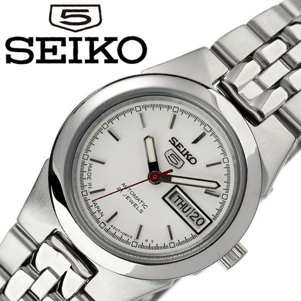 セイコー 腕時計 SEIKO 時計 セイコーファイブ SEIKO5 レディース 腕時計 ホワイト S ...