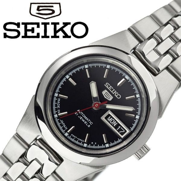 セイコー 腕時計 SEIKO 時計 セイコーファイブ SEIKO5 レディース 腕時計 ブラック S ...