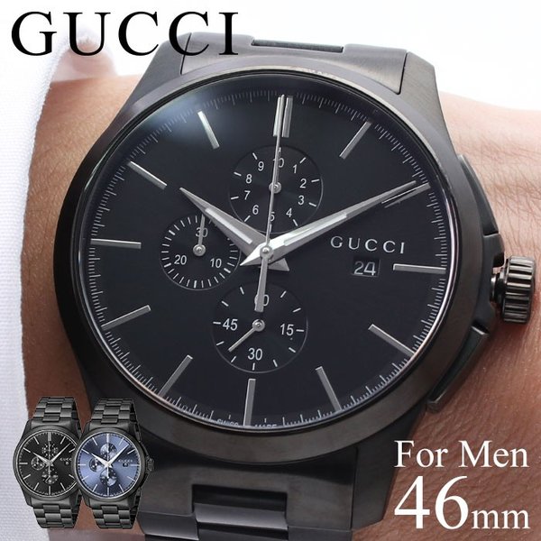 グッチ 腕時計 メンズ GUCCI 時計 Gタイムレスクロノ G Timeless Chrono クロノグラフ ブルー ネイビー ブラック スイス製 ビジネス 仕事 スーツ