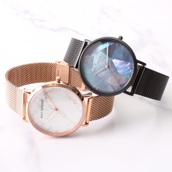 ALLY DENOVO アリーデノヴォ AF5014.4 NEW VINTAGE MESH 腕時計 Amazon.co.jp: Ally DENOVO Women's AF5014-4 Wristwatch, 1.4