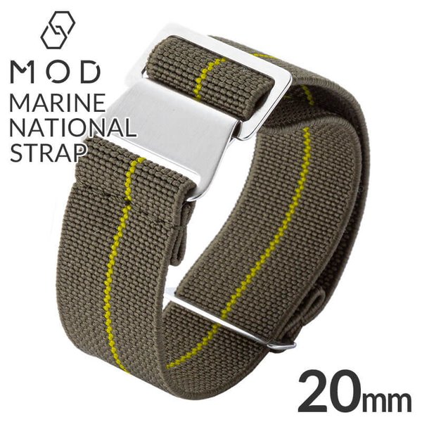 ޥ꡼ʥʥ륹ȥå ӻץ٥ MARINE NATIONAL STRAP  20mm  ǥ ٥ BT-MN-20-GRYE-SV