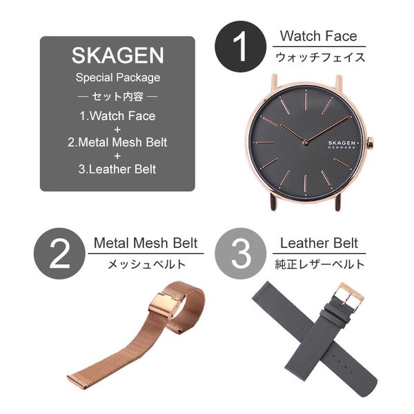 当店限定セット スカーゲン 腕時計 SKAGEN 時計 メンズ レディース