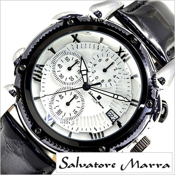 サルバトーレ マーラ 腕時計 Salvatore Marra 時計 SM12111-SSWHBK メンズ