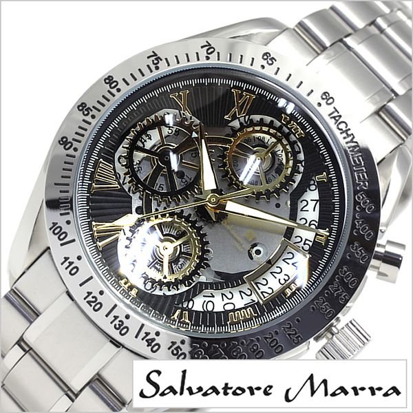 サルバトーレ マーラ 腕時計 Salvatore Marra 時計 SM13108-SSBKGD メンズ