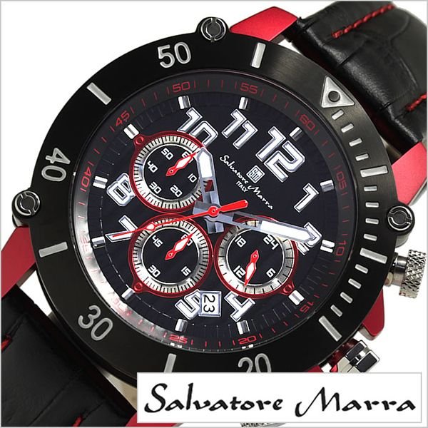 サルバトーレ マーラ 腕時計 Salvatore Marra 時計 SM13115-SSBKRD メンズ