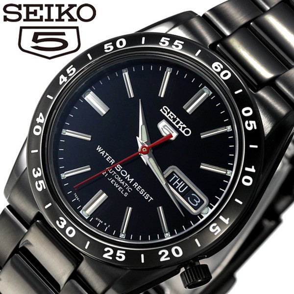 セイコー SEIKO 腕時計 セイコー 5 セイコーファイブ メンズ ブラック SNKE03KC セール  自動巻き 逆輸入