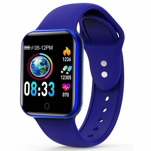 スマートR 腕時計 SMART R 時計 スクエア デザイン iphone対応 Android対応 心拍計 通知機能 歩数計 睡眠モニター アラーム  カロリー計算 NY07 ネイビー