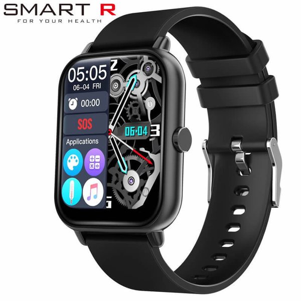 スマートR 腕時計 SMART R 時計 スクエア デザイン iphone対応 Android対応 表面温度測定機能 血中酸素測定機能 通知機能 カロリー計算 心拍数計測 NY-17｜hstyle