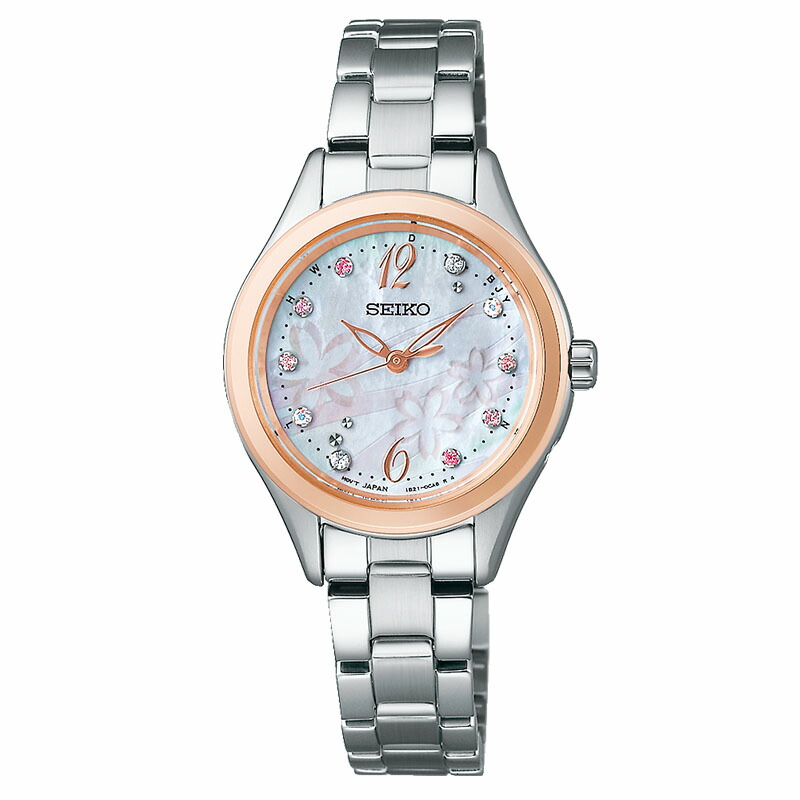 セイコー 腕時計 SEIKO 時計 ファム femme 女性 レディース 電波ソーラー 電池式 2023 SAKURA Blooming SWFH122 可愛い 誕生日 記念日 電波ソーラー 電池式 SWFH122 材質：ステンレススティール