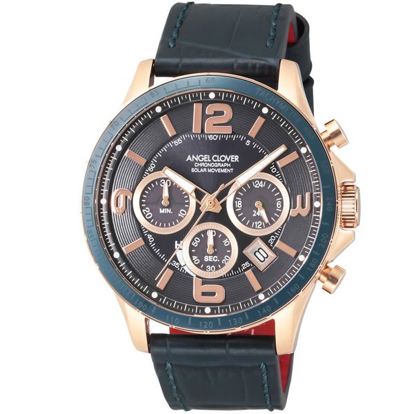 AngelClover 腕時計 エンジェルクローバー 時計 タイムクラフト ソーラー TIME CRAFT SOLAR メンズ 腕時計 ネイビー TCS44PG-NV｜hstyle｜02