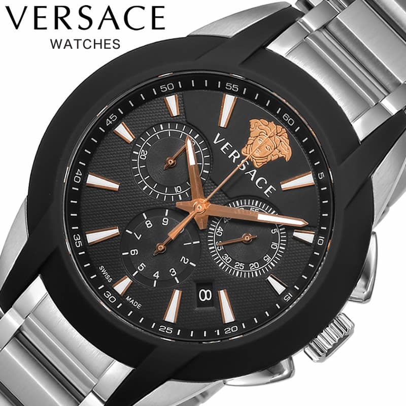 륵 ӻ VERSACE  饯 CHARACTERCHRONO  ӻ ֥å VEM800218 륵 ꥢ ǥ   ͵