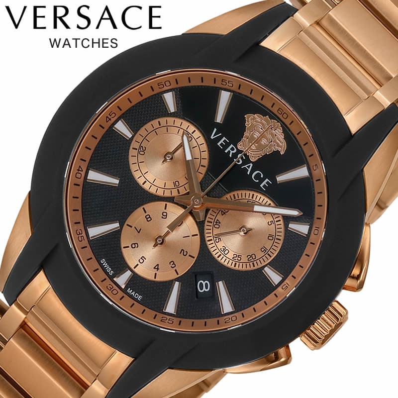 륵 ӻ VERSACE  饯 CHARACTERCHRONO  ӻ ֥å VEM800318 륵 ꥢ ǥ   ͵