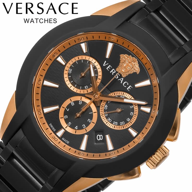 륵 ӻ VERSACE  饯 CHARACTERCHRONO  ӻ ֥å VEM800418 륵 ꥢ ǥ   ͵