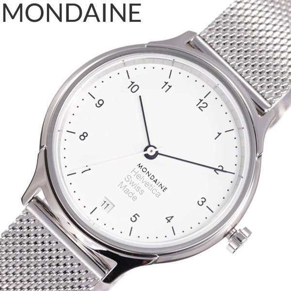 MONDAINE 腕時計 モンディーン 時計 ヘルベチカ Helvetica メンズ ホワイト MH1.R2210.SM