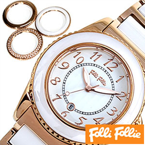 フォリフォリ 腕時計 時計 WF1R001BDW 替えベゼル付き レディース セール