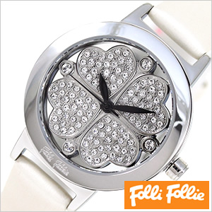 フォリフォリ 腕時計 FolliFollie フォーハート レディース シルバー WF2T005SSZWHT セール