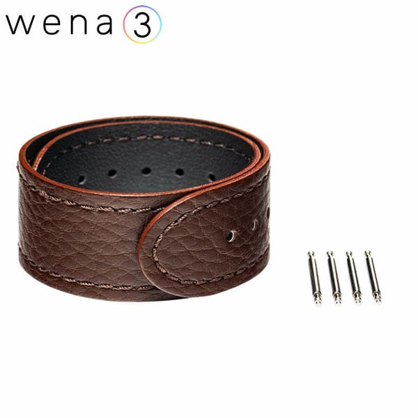ソニー wena3 ウェナ3 時計バンド SONY ベルト 茶 ブラウン 革 レザー 