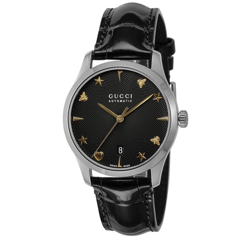 グッチ 腕時計 GUCCI 時計 Gタイムレス G-TIMELESS レディース YA126469A 女性 ブラック 機械式 自動巻き イタリア 高級 ファッション 大人 プレゼント ギフトの画像