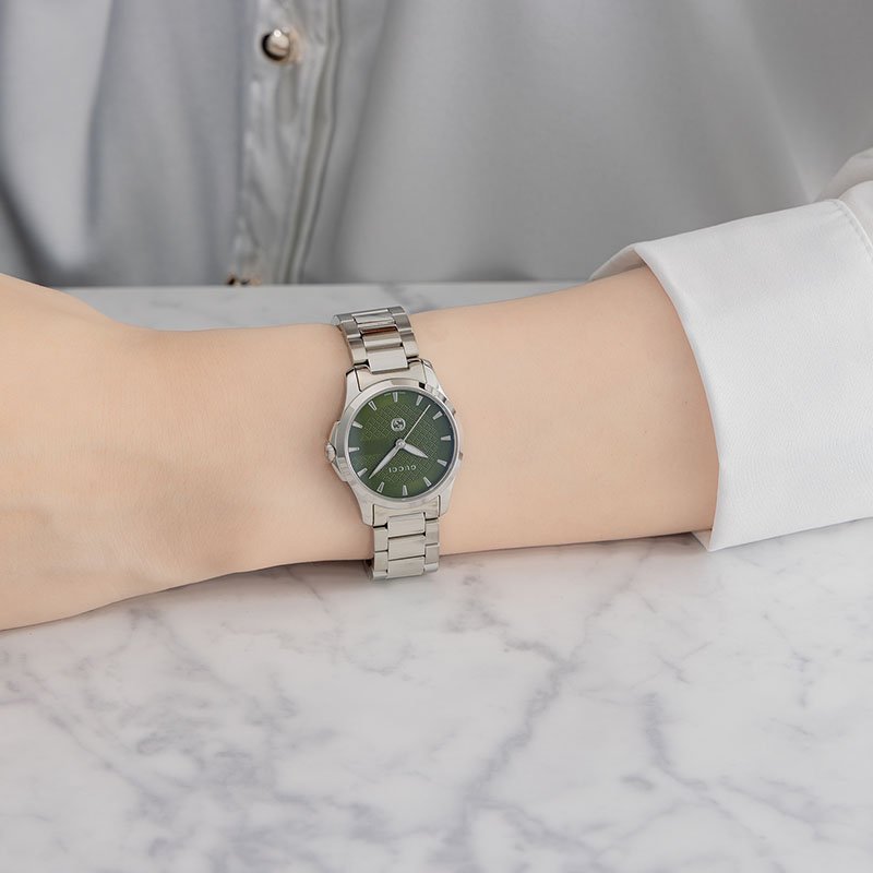 グッチ 腕時計 GUCCI 時計 Gタイムレス G Timeless グリーン 女性