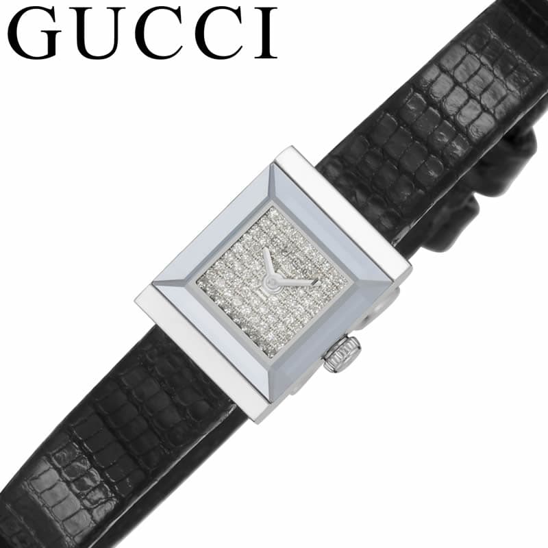 グッチ 腕時計 GUCCI 時計 Gフレーム G-FRAME レディース YA128530 女性 ダイヤ ブラック ダイヤ リザード イタリア 高級 ファッション 大人 プレゼント