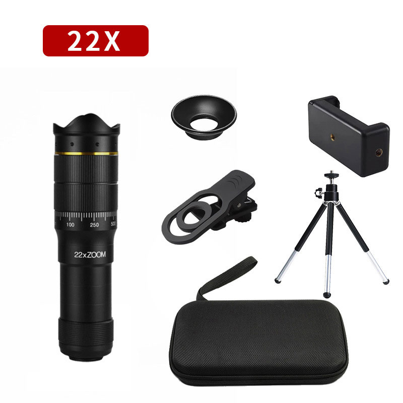 爆買スマホ用レンズ 望遠レンズ 22倍 32倍 ズームレンズ ミニ三角