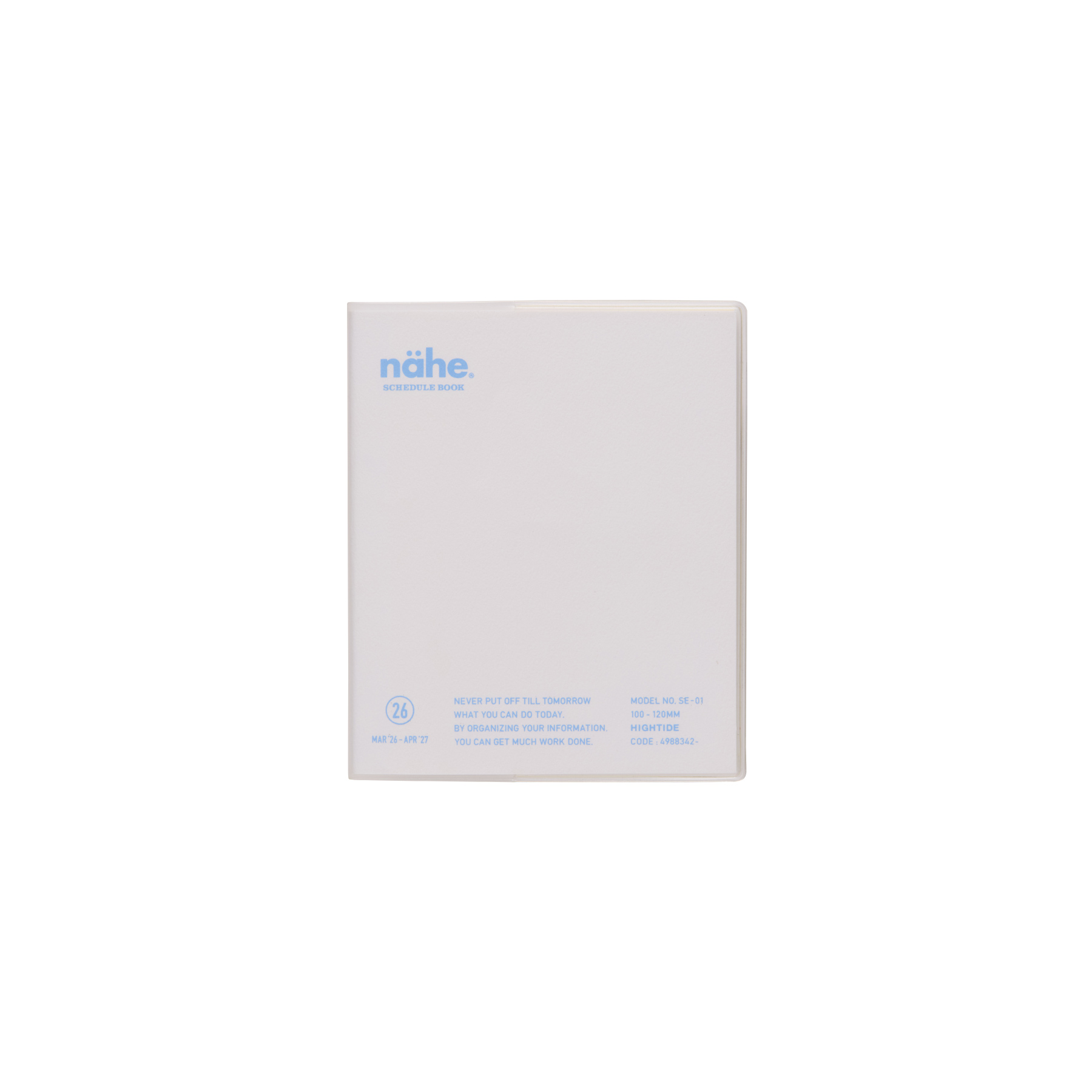 ハイタイド 手帳 2026 / ネーエ / スクエア マンスリー / 2026年3月始まり / 4月始まり対応 / スケジュール帳 | HIGHTIDE DIARY | 12