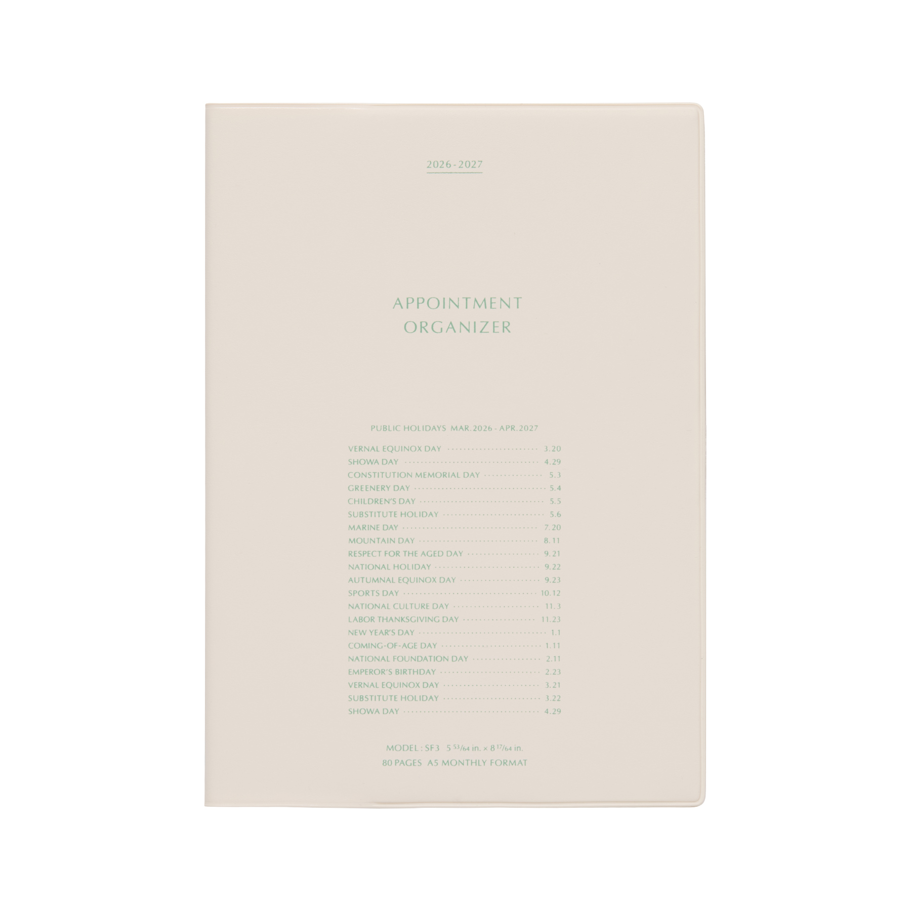 ハイタイド 手帳 2026 / ヨーク / A5 マンスリー / 2026年3月始まり / 4月始まり対応 / スケジュール帳 | HIGHTIDE DIARY | 01