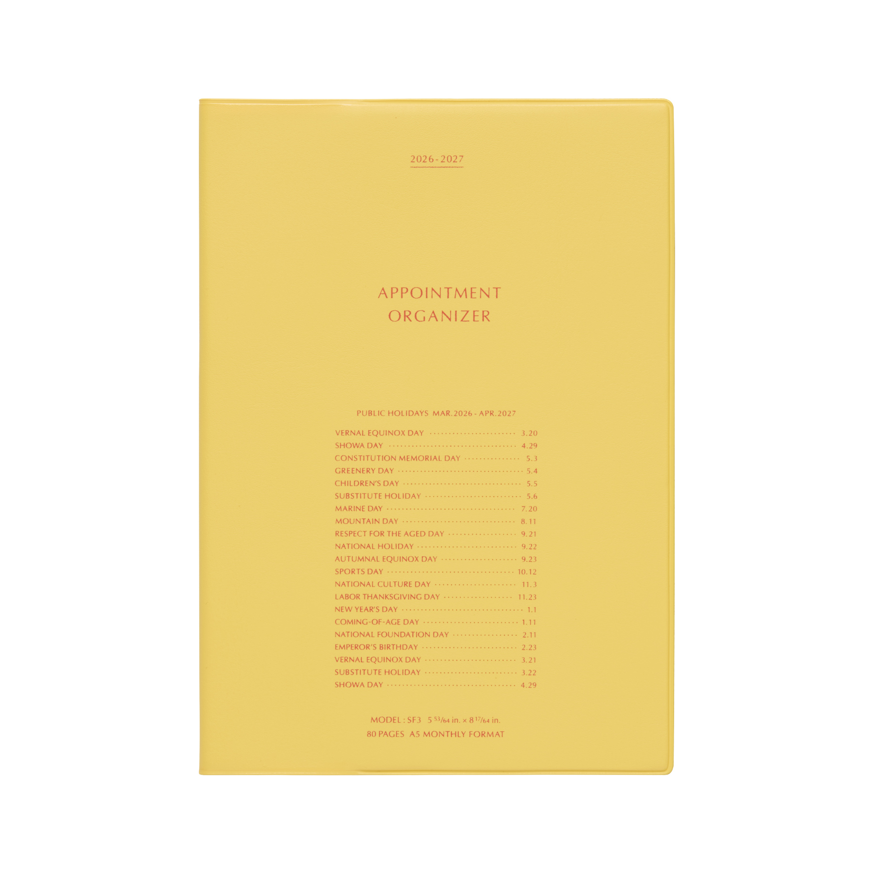 ハイタイド 手帳 2026 / ヨーク / A5 マンスリー / 2026年3月始まり / 4月始まり対応 / スケジュール帳 | HIGHTIDE DIARY | 04