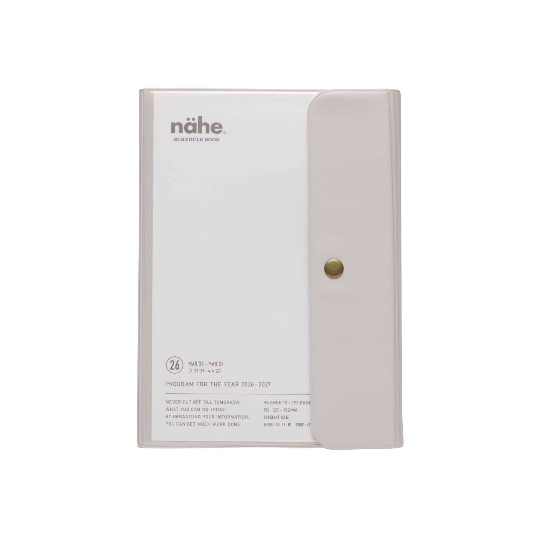 ハイタイド 手帳 2026 / ネーエ / B6 フリー 週間バーチカル / 2026年3月始まり / 4月始まり対応 / ウィークリースケジュール帳 | HIGHTIDE DIARY | 02