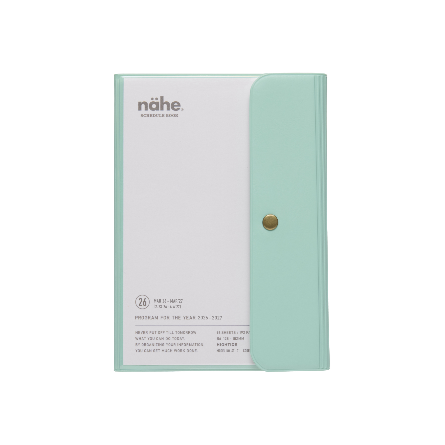 ハイタイド 手帳 2026 / ネーエ / B6 フリー 週間バーチカル / 2026年3月始まり / 4月始まり対応 / ウィークリースケジュール帳 | HIGHTIDE DIARY | 04