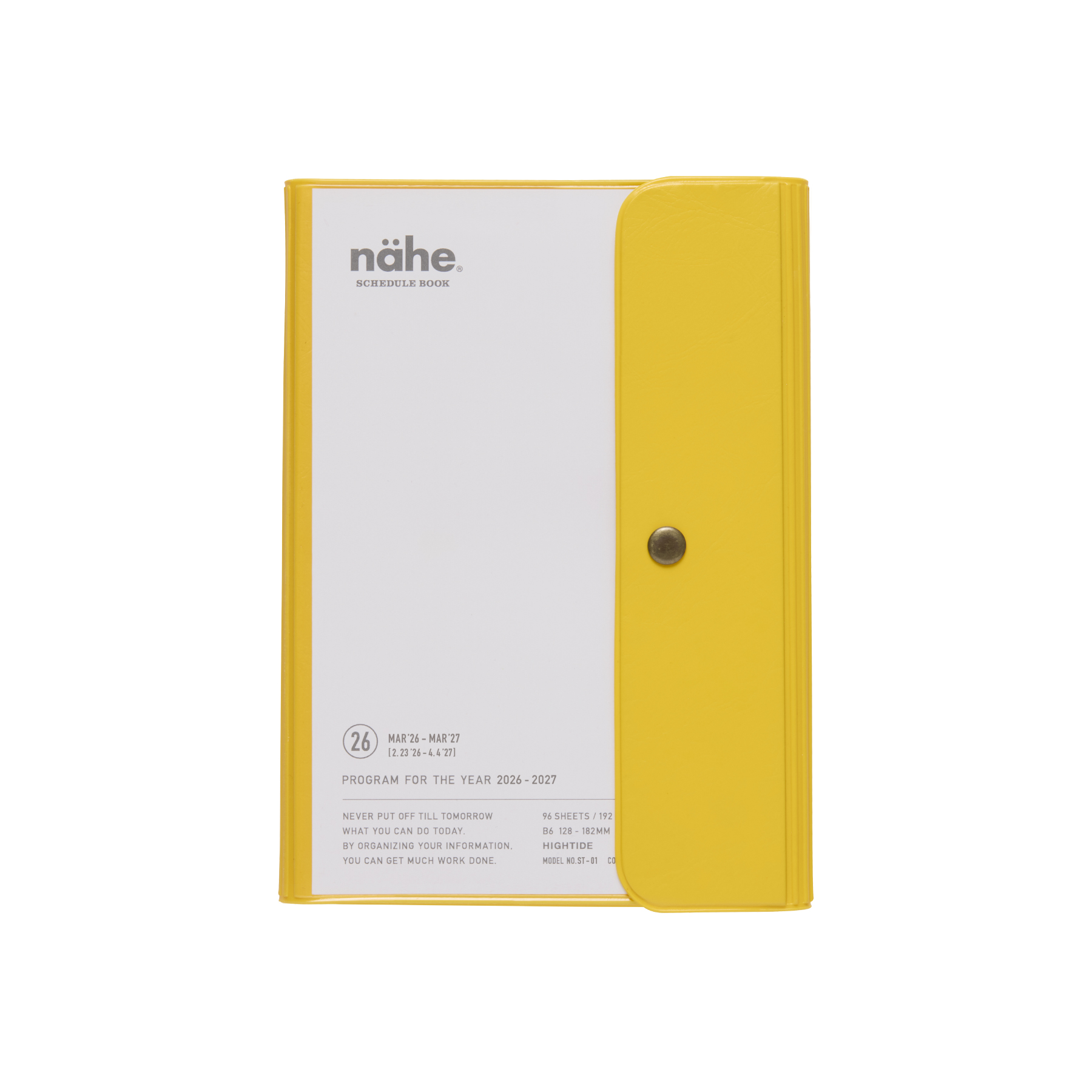 ハイタイド 手帳 2026 / ネーエ / B6 フリー 週間バーチカル / 2026年3月始まり / 4月始まり対応 / ウィークリースケジュール帳 | HIGHTIDE DIARY | 03