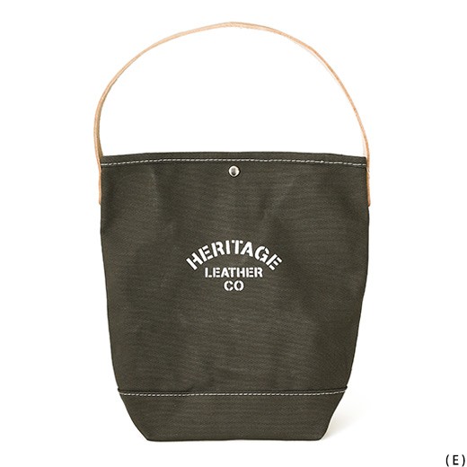 トートバッグ HERITAGE LEATHER バケット トート バケツ型 大きめ アメリカ 帆布 キャンバス レザー 革 ヘリテージレザー | HIGHTIDE | 05