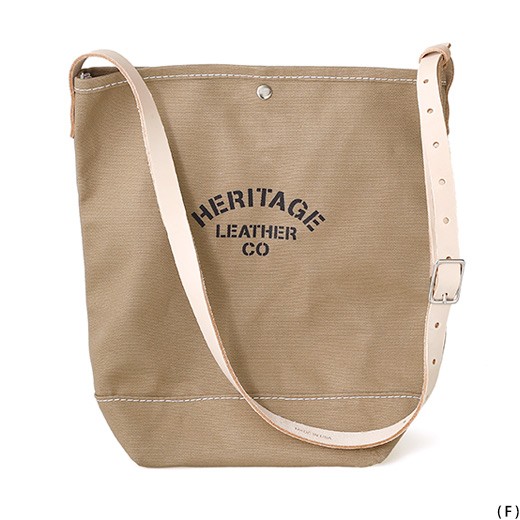 ショルダーバッグ HERITAGE LEATHER バケット ショルダー バッグ キャンバス 帆布 革 レザー 肩掛け ストラップ アメリカ ヘリテージレザー | HIGHTIDE | 06