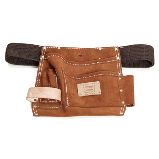 腰袋 HERITAGE LEATHER ネイルアンドツールバッグ 5PKT アメリカ 革 レザー 工具入れ ベルト付き 小物入れ 収納 キャンプ ヘリテージレザー おしゃれ かっこいい
