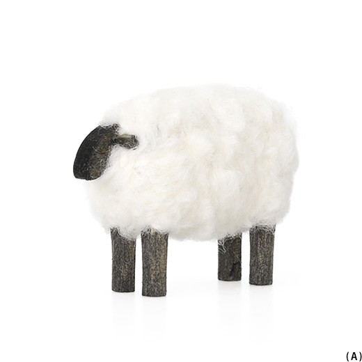 SHEEP ヒツジ オブジェ 飾り 木製 雑貨 ギフト プレゼント 置物 羊 干支 かわいい | ブランド登録なし | 03
