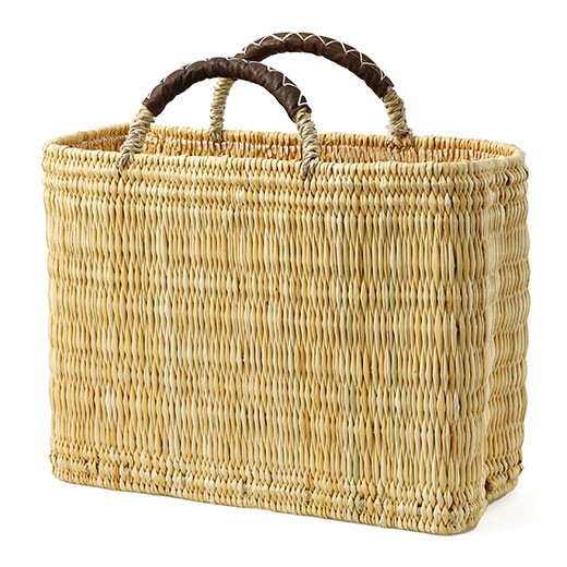 かご バッグ 松野屋 ストローカゴ革手 M モロッコ バスケット 収納 おしゃれ ピクニックバスケット カゴバッグ 買い物かご 市場かご |  | 01