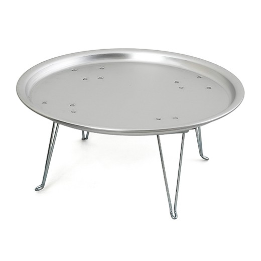 松野屋 アルマイトちゃぶ台 キャンプ アウトドア テーブル 折りたたみ バーベキュー お盆 トレイ ベランピング ローテーブル アルミ キャンプ用品 円卓 持ち運び | ブランド登録なし | 01