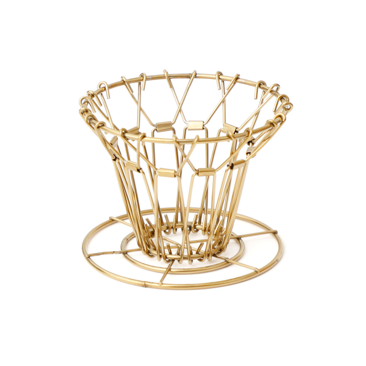 Kikkerland キッカーランド Brass Collapsible Coffee Dripper ブラスコラプシブルコーヒードリッパー 折りたたみ コンパクト 持ち運び キャンプ アウトドア | KIKKERLAND | 01