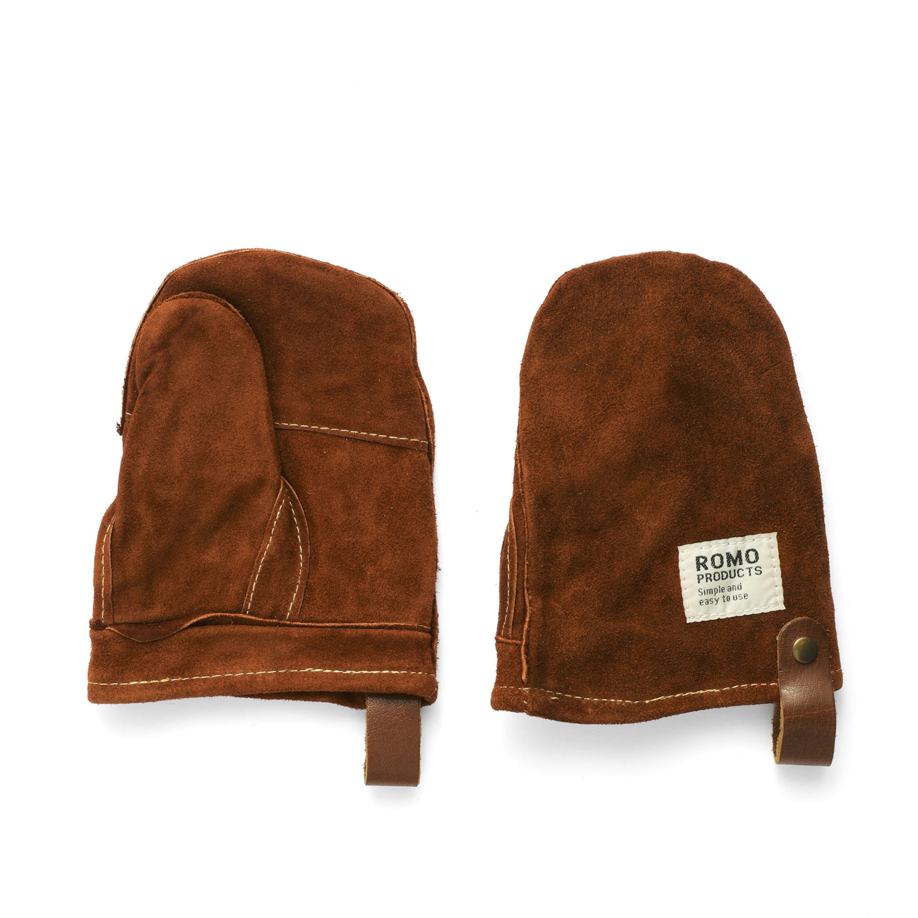 Leather mittens レザーミトン (S) 鍋つかみ 両手セット ミトン 牛革 手袋 牛革 キャンプ 料理 キッチン ミトン romo ロモ | romo | 02