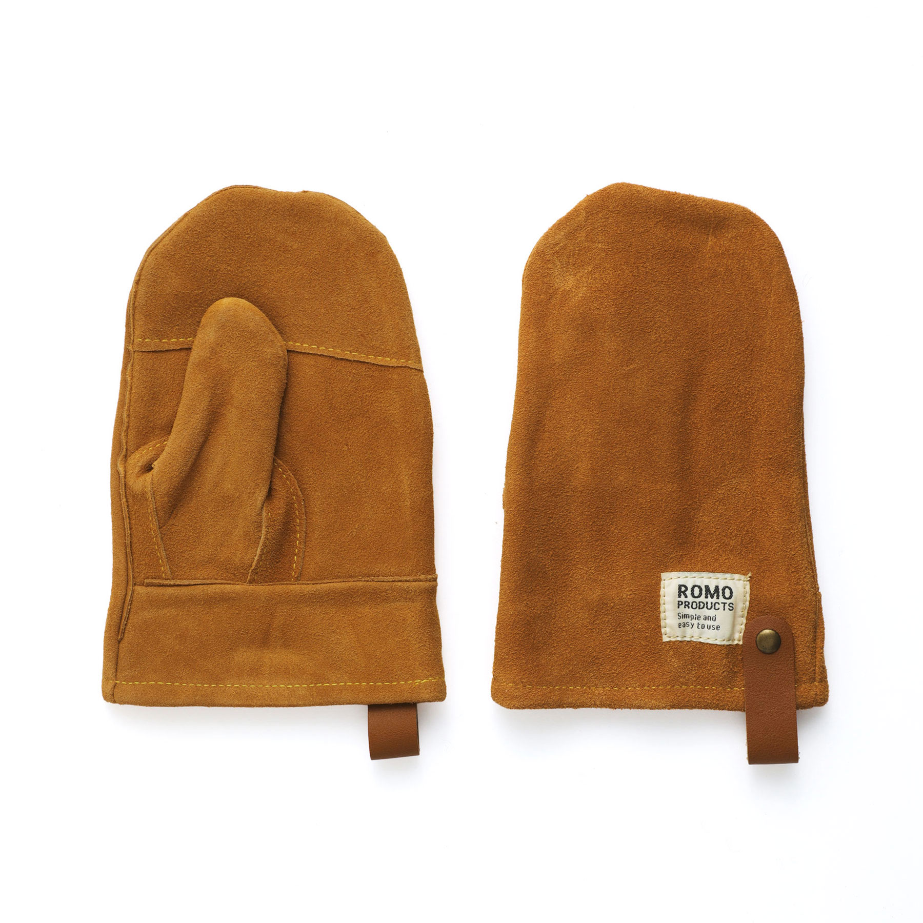 Leather mittens レザーミトン (S) 鍋つかみ 両手セット ミトン 牛革 手袋 牛革 キャンプ 料理 キッチン ミトン romo ロモ | romo | 01