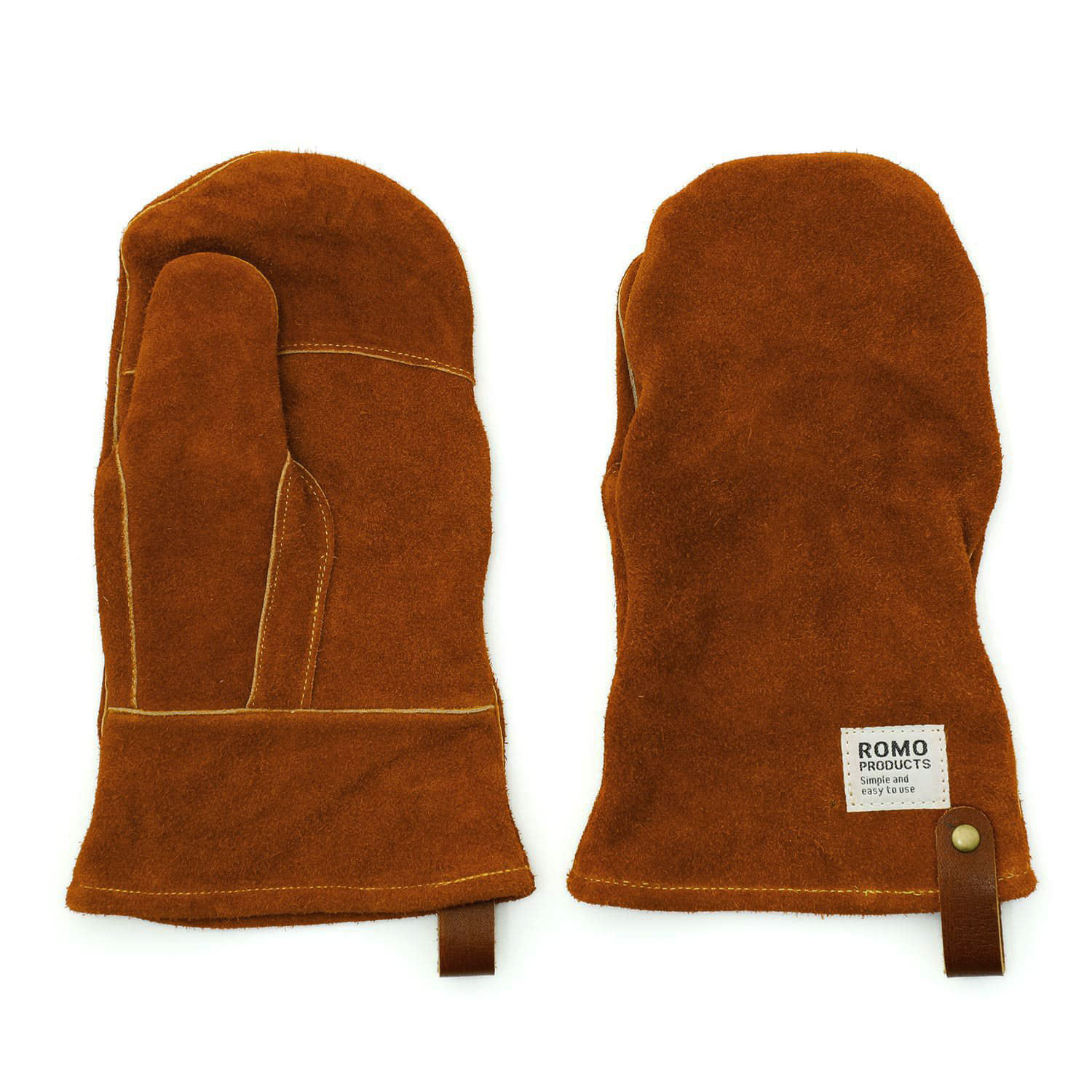 Leather mittens レザーミトン (M) 鍋つかみ 両手セット ミトン 牛革 手袋 牛革 キャンプ 料理 キッチン ミトン romo ロモ | romo | 02