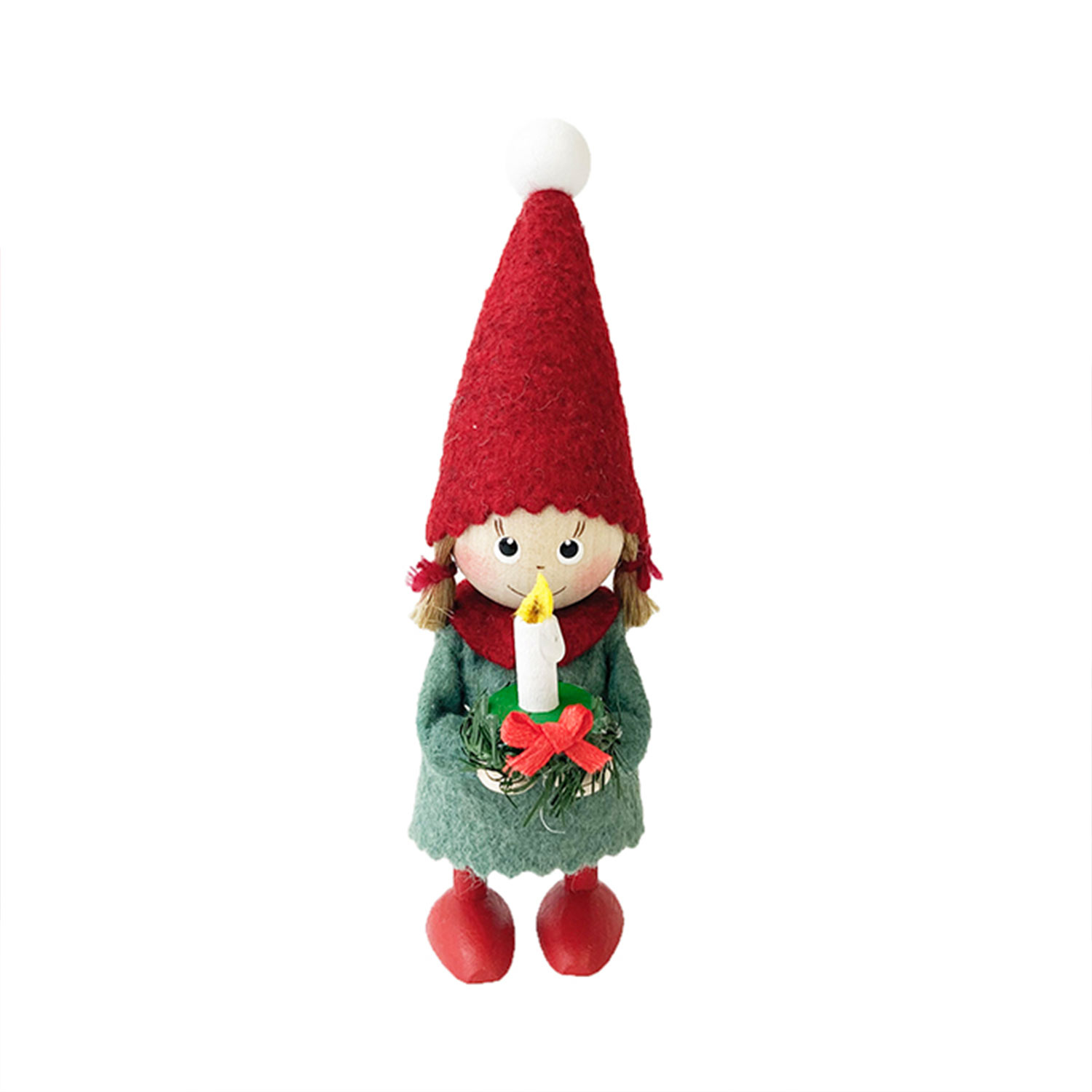 NORDIKA nisse ノルディカニッセ 2023 人形 キャンドルを持った女の子 クリスマス オブジェ 飾り 木製 北欧 雑貨 置物 プレゼント ギフト｜htdd｜02