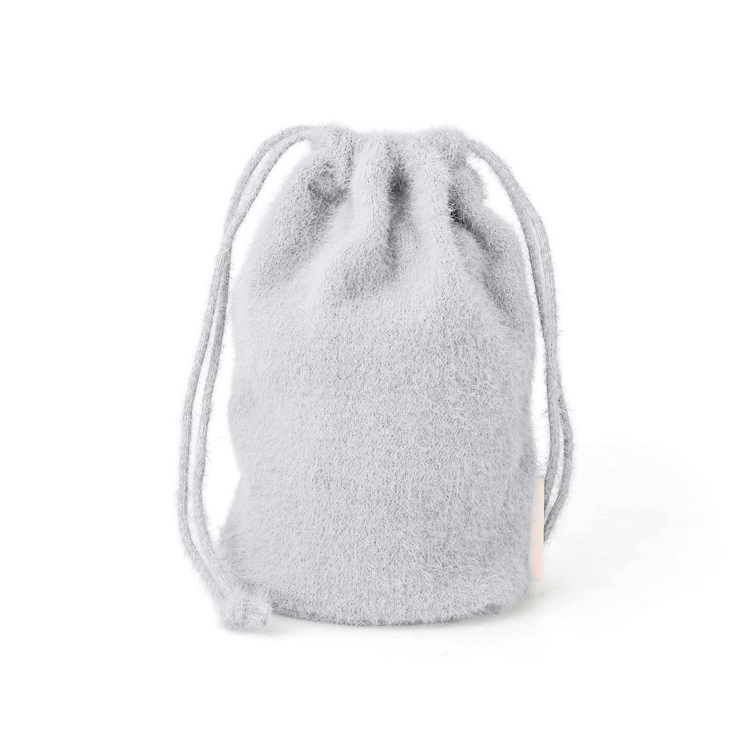 巾着バッグ レディース 秋冬 odds MOHAIR POUCH オッズ モヘアポーチ ミニバッグ 小さめ 可愛い おしゃれ ブラック グレー サックス | Odds | 01
