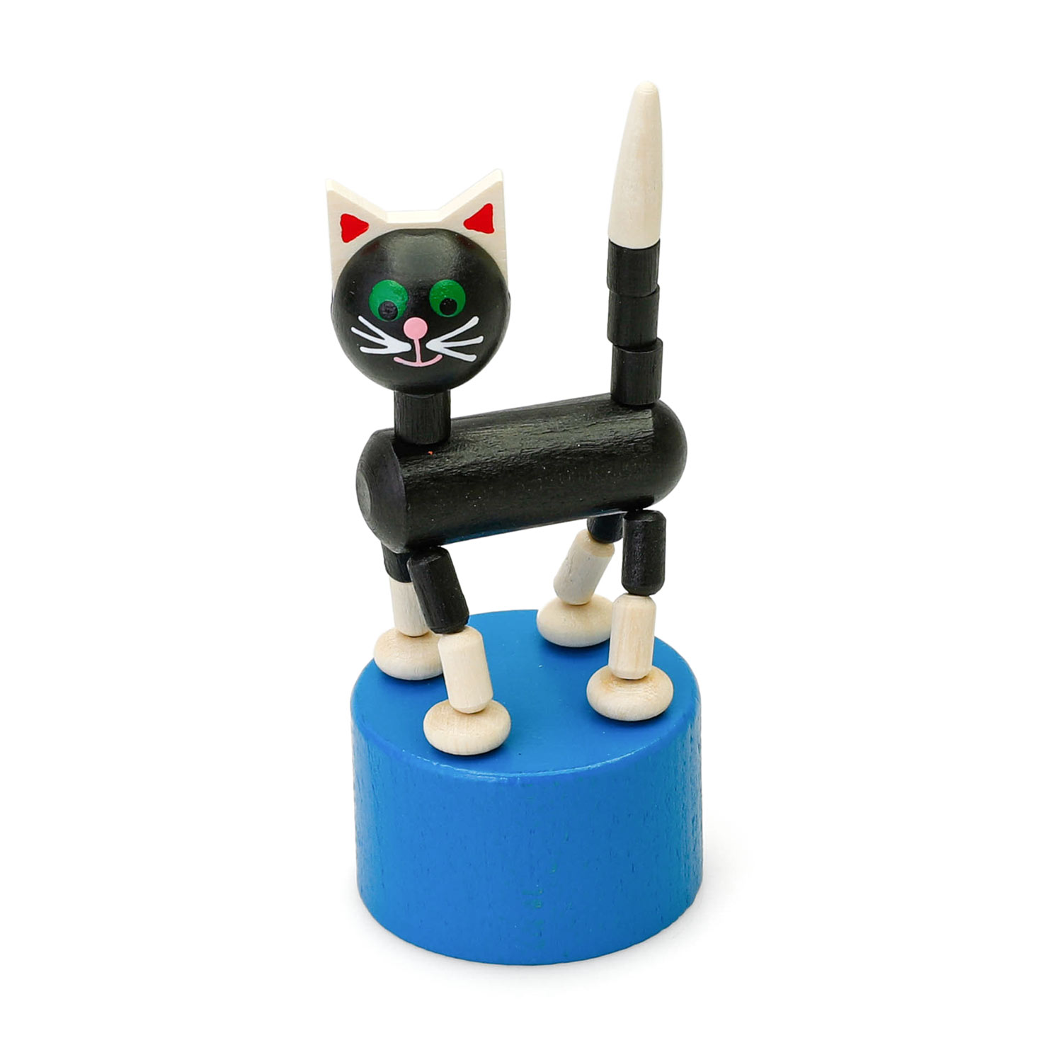 プッシュトイ DETOA WOODEN PUSH UP TOY BLACK CAT デトア ブラックキャット 木製 おもちゃ 玩具 こども 子ども ネコ 猫 置物 人形 オブジェ インテリア | ブランド登録なし | 01