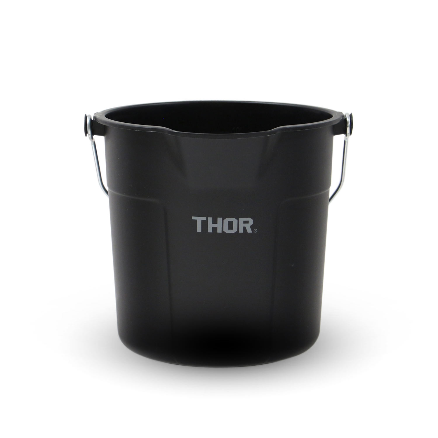 丸型 バケツ THOR ソー Round Bucket DC ラウンドバケツ DC 10L  ばけつ 掃除 目盛り 収納 取手付き ハンドル付き 洗車 ゴミ箱 ごみ箱 アウトドア | THOR | 02