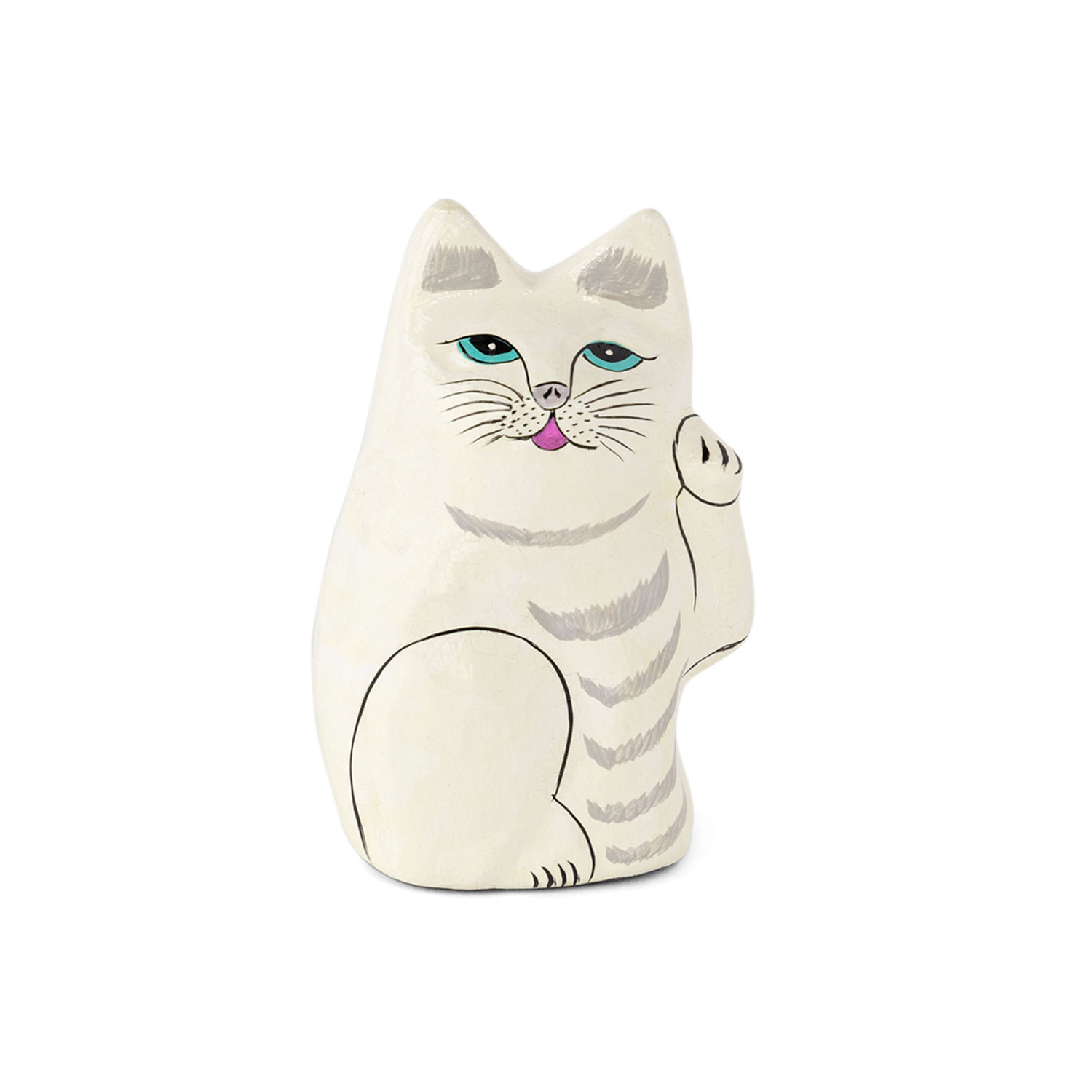 amabro 招き猫 アマブロ インドの招き猫 PAPER MACHE CAT DOLL