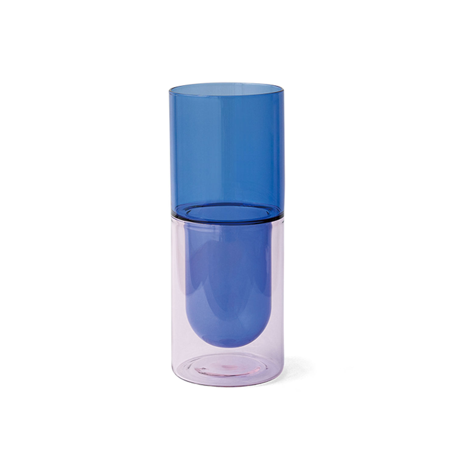 花瓶 amabro アマブロ TWOTONE DW VASE ツートーン ダブルウォール ベース（S） フラワーベース 花器 一輪挿し ガラス 円柱 おしゃれ シンプル 透明 新生活 | amabro | 04